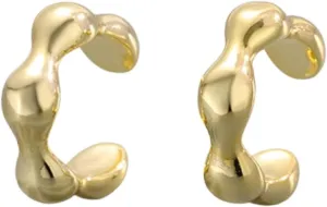 925 Sterling Silver Ear Cuff for Women, 18K Gold Plated Ear Cuffs Earrings, Non Pierced Earring Cuff