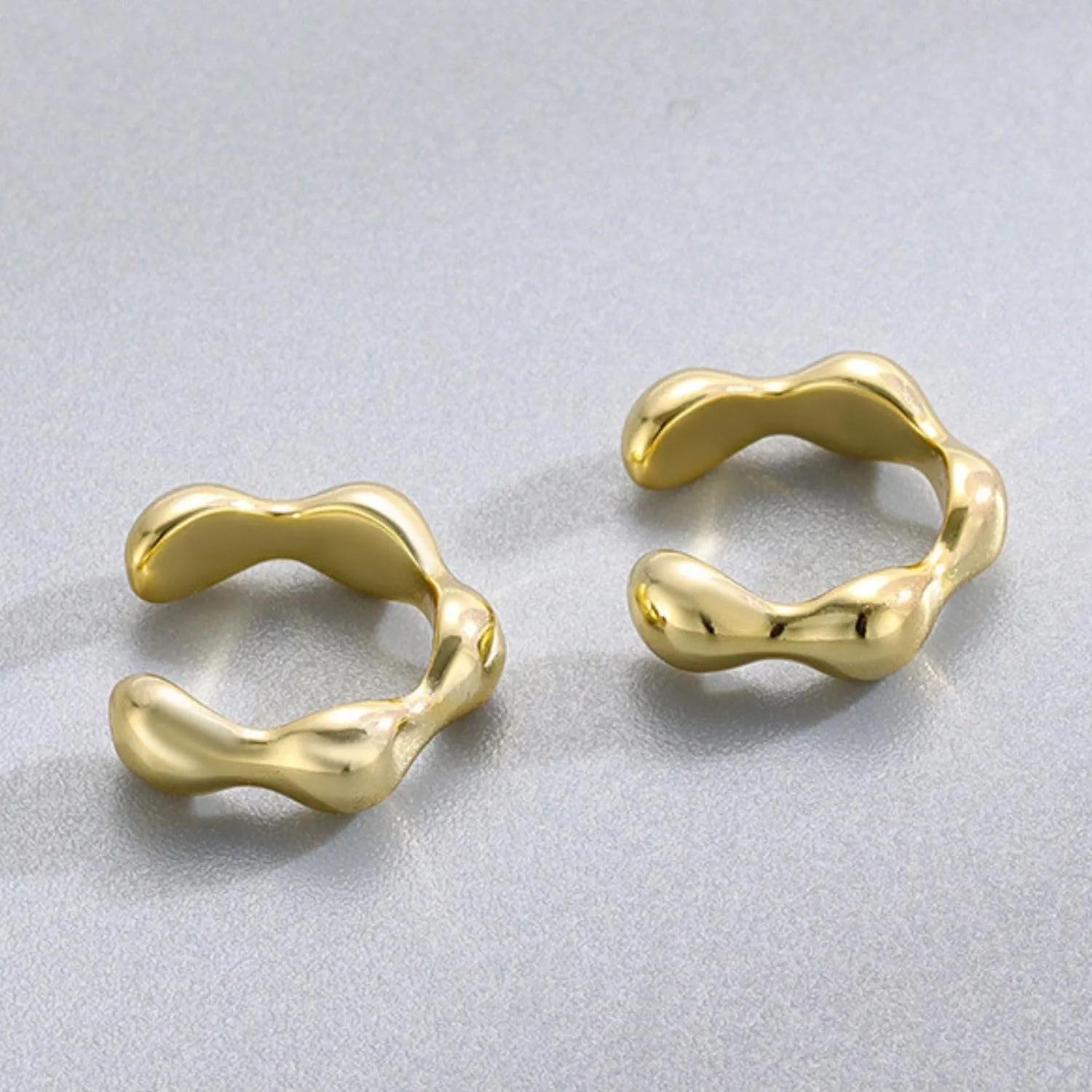 925 Sterling Silver Ear Cuff for Women, 18K Gold Plated Ear Cuffs Earrings, Non Pierced Earring Cuff