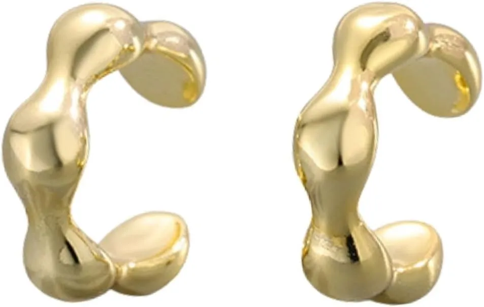 925 Sterling Silver Ear Cuff for Women, 18K Gold Plated Ear Cuffs Earrings, Non Pierced Earring Cuff