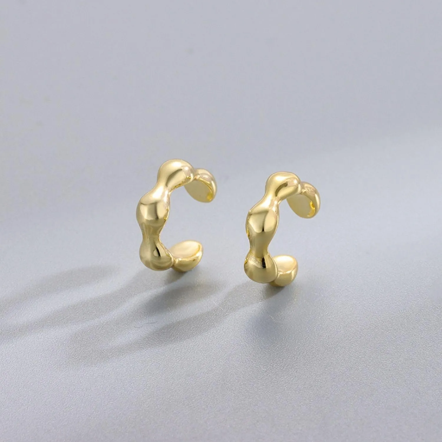 925 Sterling Silver Ear Cuff for Women, 18K Gold Plated Ear Cuffs Earrings, Non Pierced Earring Cuff