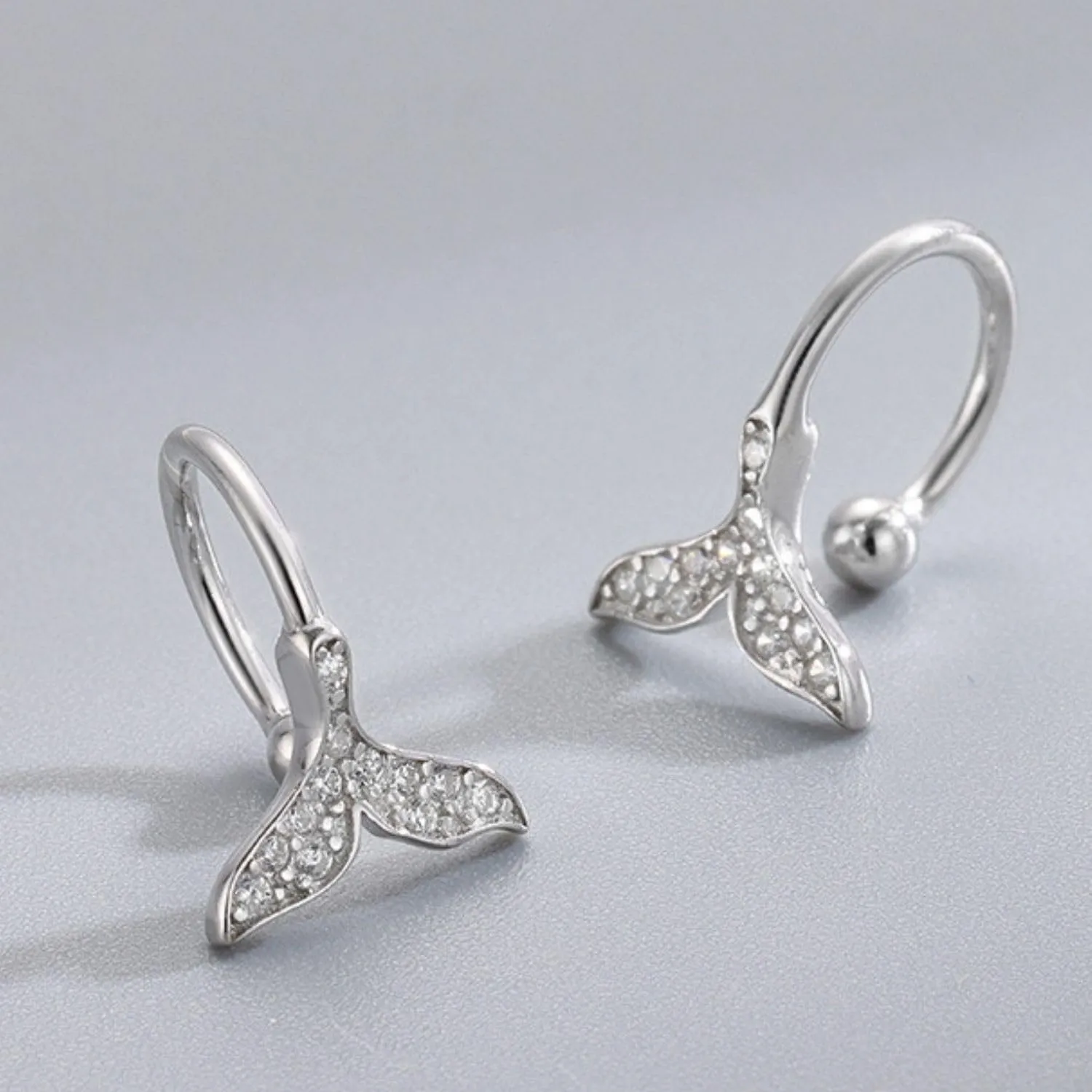 925 Sterling Silver Ear Cuff for Women, 18K Gold Plated Whale Ear Cuffs Earrings, Non Pierced Fish Earring Cuff