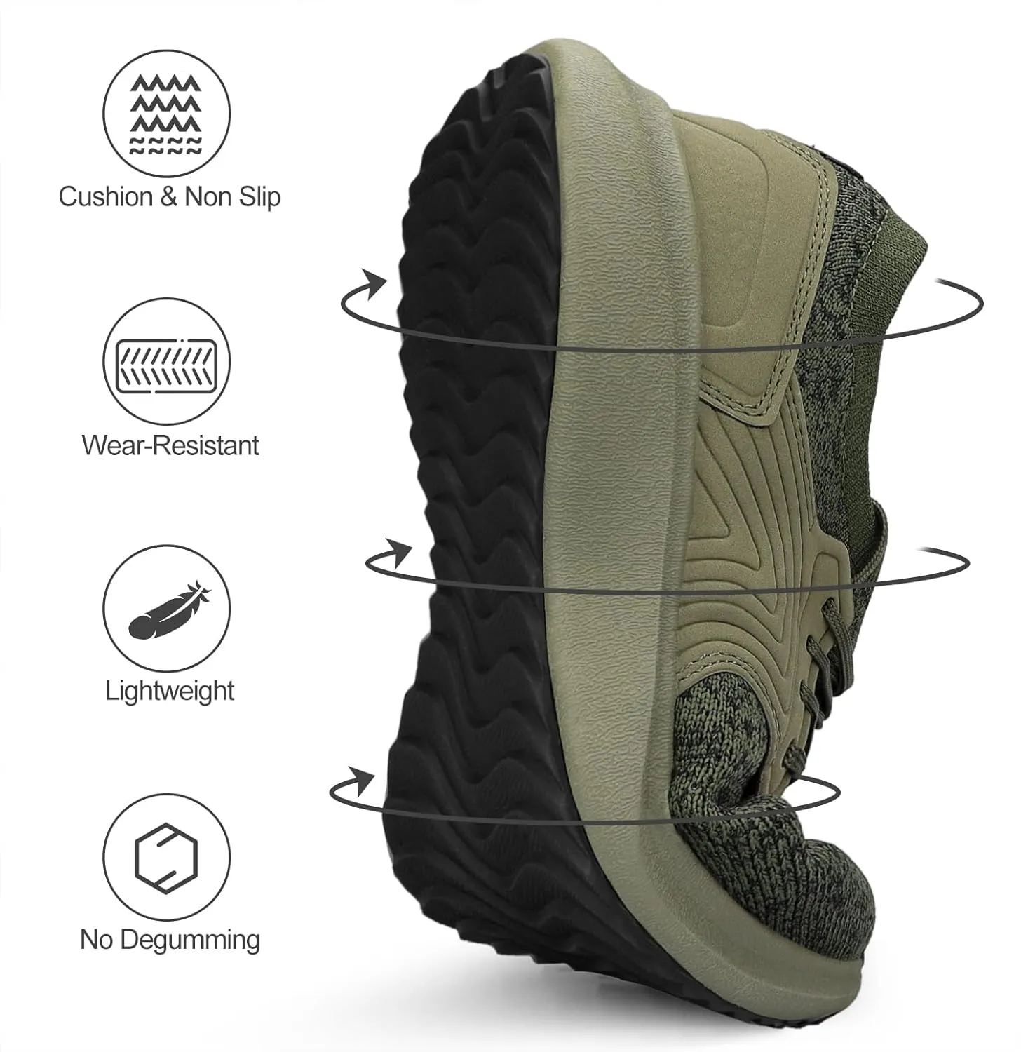 Abboos Womens Walking Shoes Lightweihgt Breathable Slip on Sneakers Athletic Gym Tennis Running Shoes