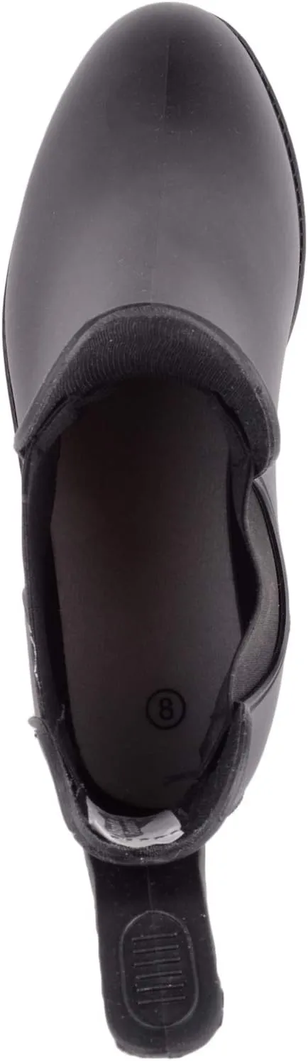 Absolute Footwear Leah, Womens Slip On Ankle Waterproof Rubber Wellington Chelsea Rain Boots