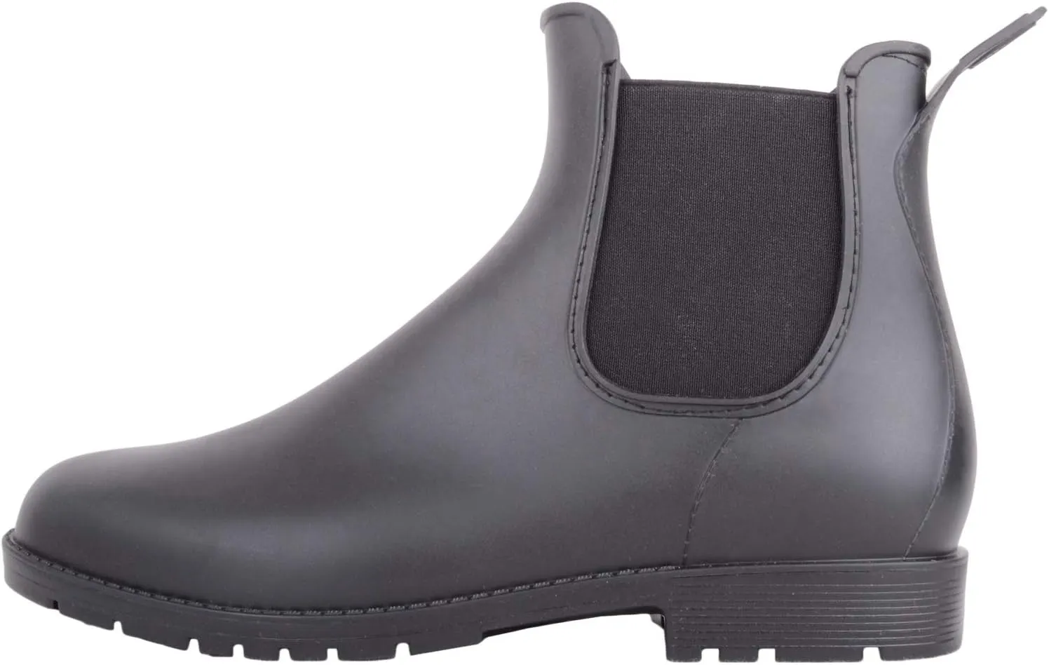 Absolute Footwear Leah, Womens Slip On Ankle Waterproof Rubber Wellington Chelsea Rain Boots
