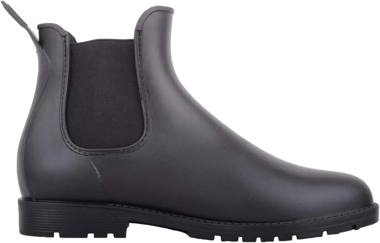 Absolute Footwear Leah, Womens Slip On Ankle Waterproof Rubber Wellington Chelsea Rain Boots