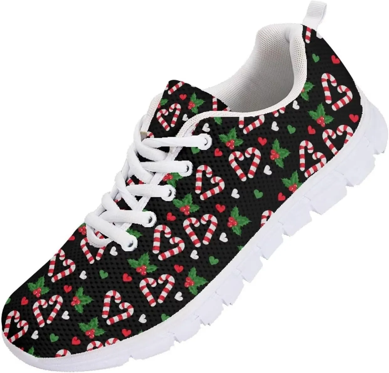 AmzPrint Women Men Walking Running Shoes White Sole Athletic Shoes for Women Men Fashion Casual Sneakers Size 5.5-13.5 Us