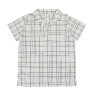 Analogie By Lil Legs Collar Shirt Light Blue Plaid