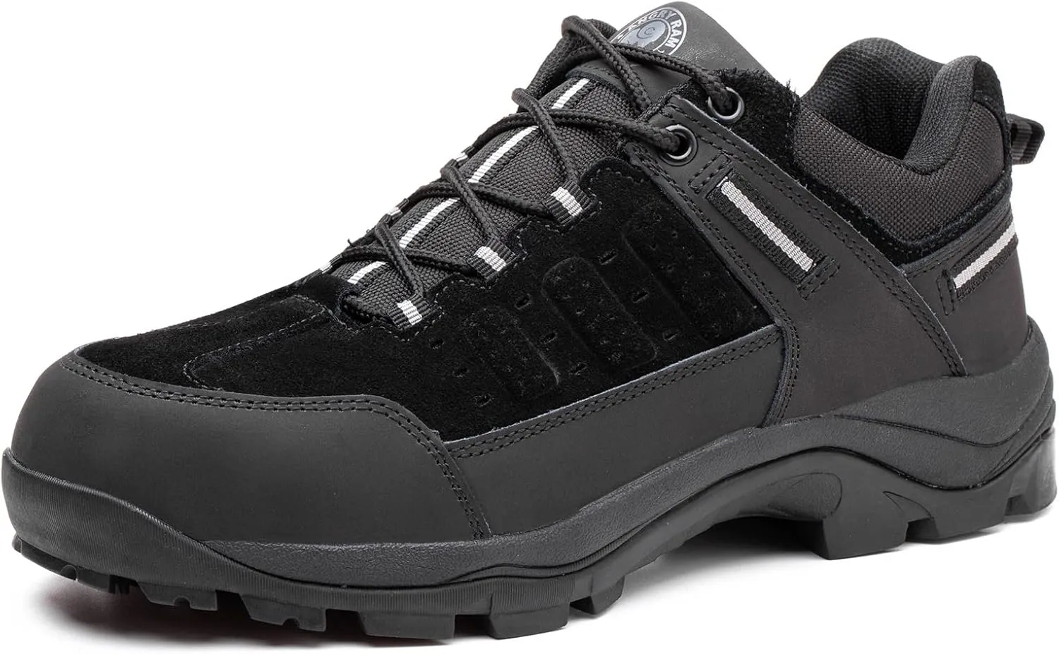 ANGRYRAM Steel Toe Shoes for Men Women Lightweight Indestructible Work Shoes Breathable Slip Resistant Safety Sneakers Comfortable Puncture Proof Shoes for Working Construction Industry