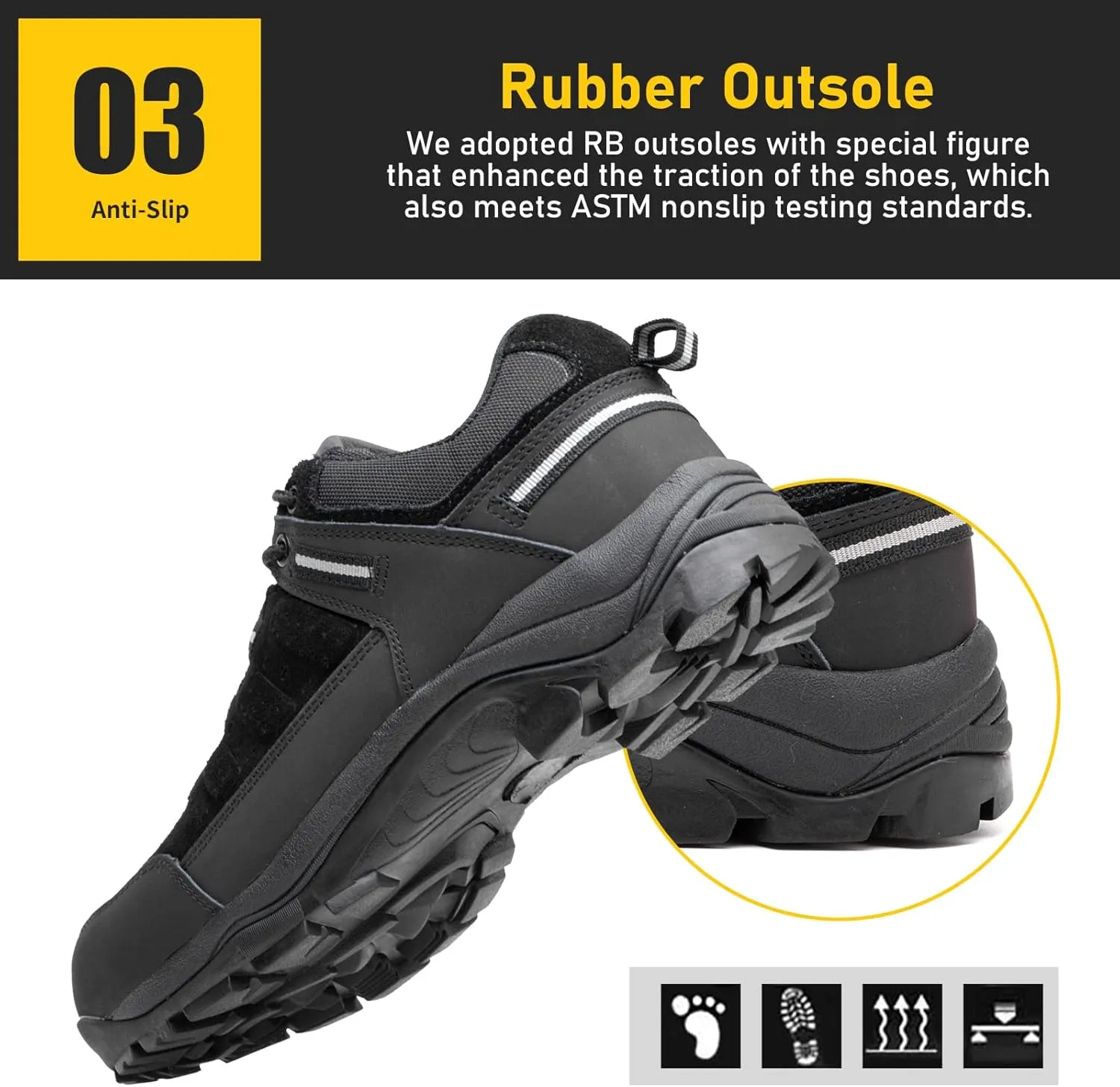 ANGRYRAM Steel Toe Shoes for Men Women Lightweight Indestructible Work Shoes Breathable Slip Resistant Safety Sneakers Comfortable Puncture Proof Shoes for Working Construction Industry
