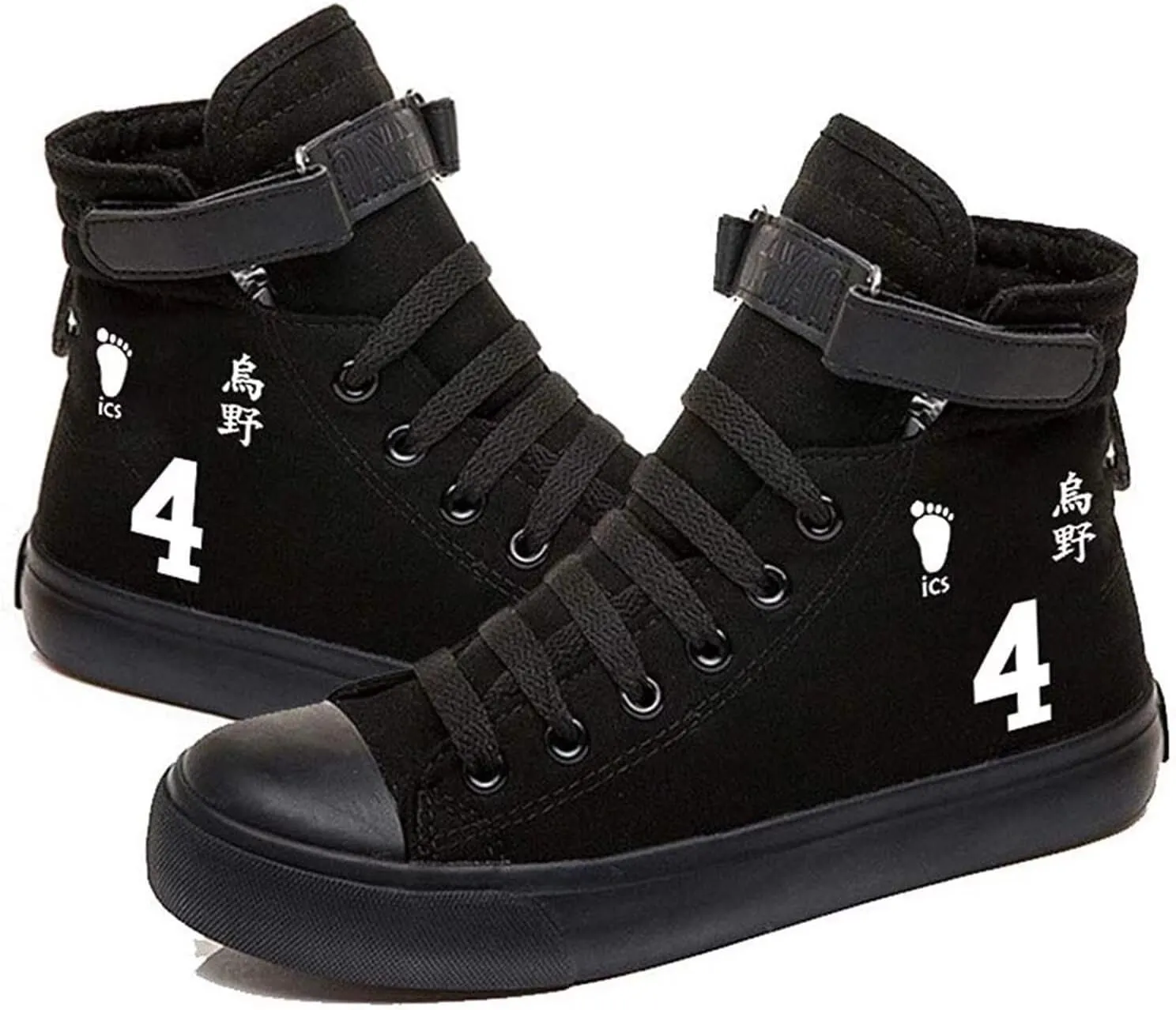 Anime Hinata Shoyo Shoes Kageyama Karasuno High School Volleyball Canvas Sneakers High Top Lace ups Shoes