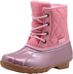 Apakowa Kids Girls Boys Duck Boots Waterproof Rain Boot (Toddler/Little Kid/Big Kid)