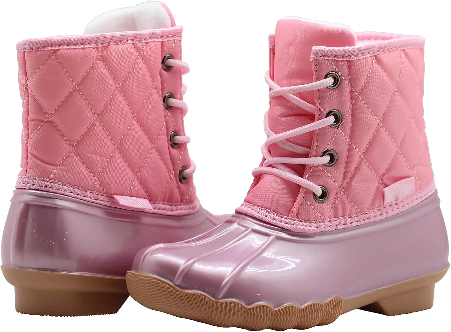 Apakowa Kids Girls Boys Duck Boots Waterproof Rain Boot (Toddler/Little Kid/Big Kid)