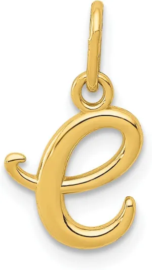 Avariah Solid 14k Yellow Gold Letter A Initial Charm A-Z 0" 14.05" 14.32" 17.75" 19.56" 22.61"