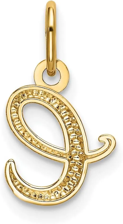 Avariah Solid 14k Yellow Gold Letter A Initial Charm A-Z 0" 14.05" 14.32" 17.75" 19.56" 22.61"