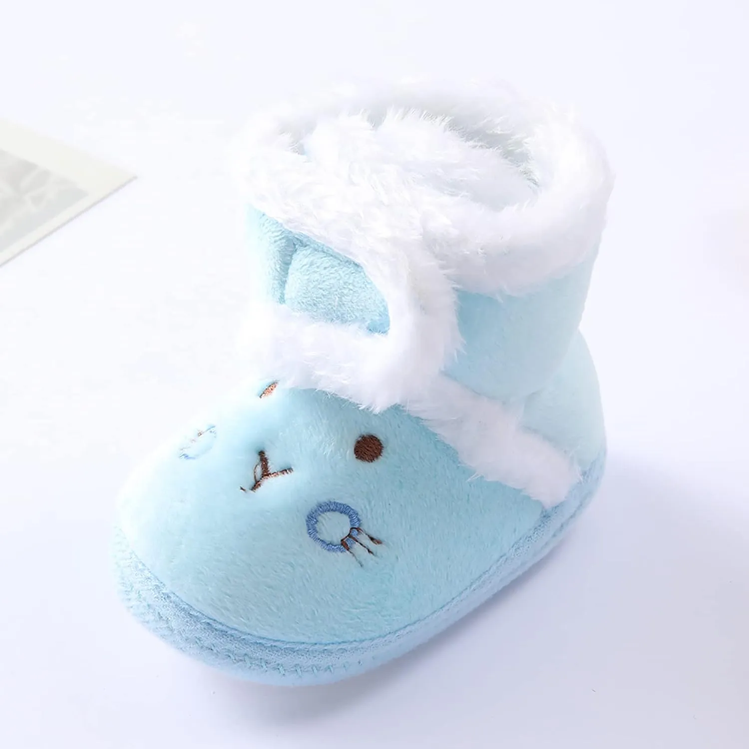 Baby Boys Girls Winter Warm Shoes Cozy Fleece Snow Boots Toddler Slippers Non-Slip Walking Shoes Infant Outdoor