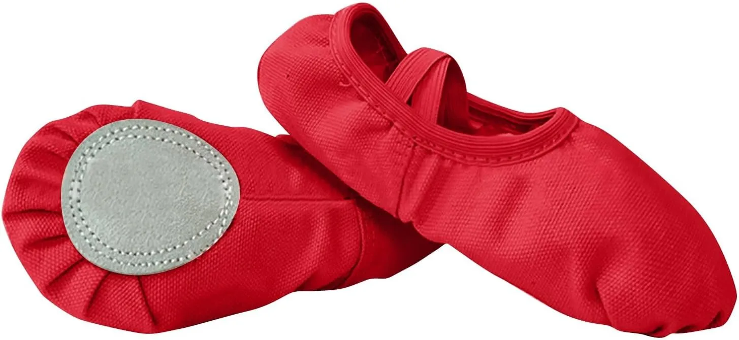 Ballet Shoes for Girls Kids Toddler Shoes Boys Ballet Slippers Soft Canvas No-Tie Dance Shoes Slip On with Elastic