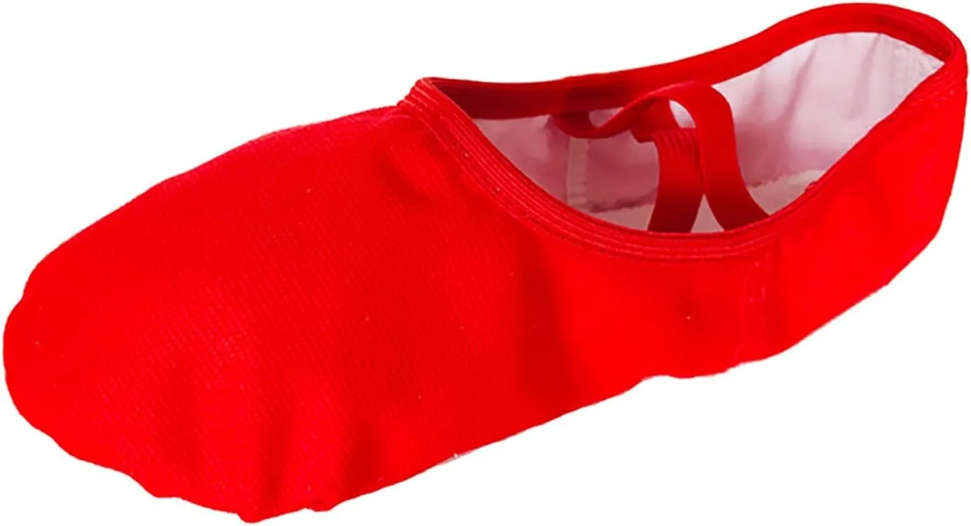 Ballet Shoes for Girls Kids Toddler Shoes Boys Ballet Slippers Soft Canvas No-Tie Dance Shoes Slip On with Elastic
