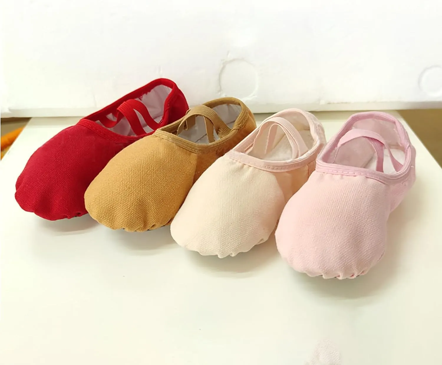 Ballet Shoes for Girls Kids Toddler Shoes Boys Ballet Slippers Soft Canvas No-Tie Dance Shoes Slip On with Elastic