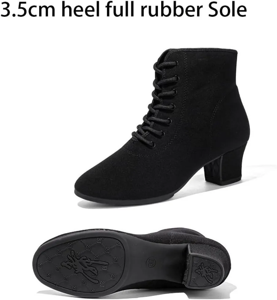 Ballroom Dance Shoes, Ladies Jazz Dancing Sneakers Comfort Dancing Boots Breathable Canvas Walking Dance Shoes