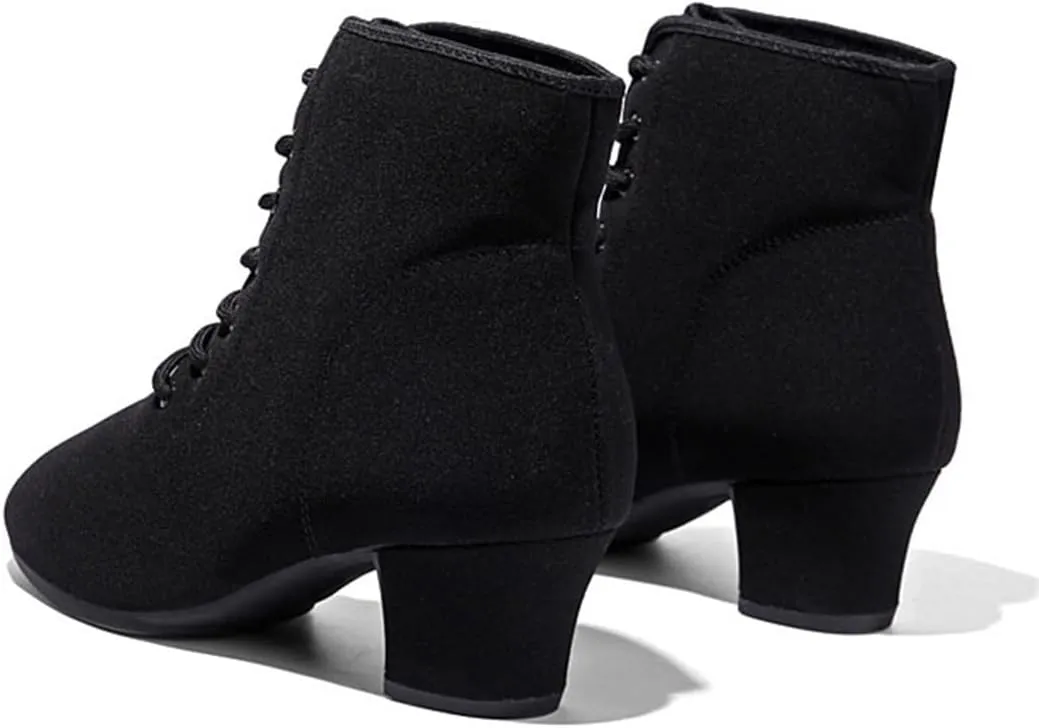 Ballroom Dance Shoes, Ladies Jazz Dancing Sneakers Comfort Dancing Boots Breathable Canvas Walking Dance Shoes