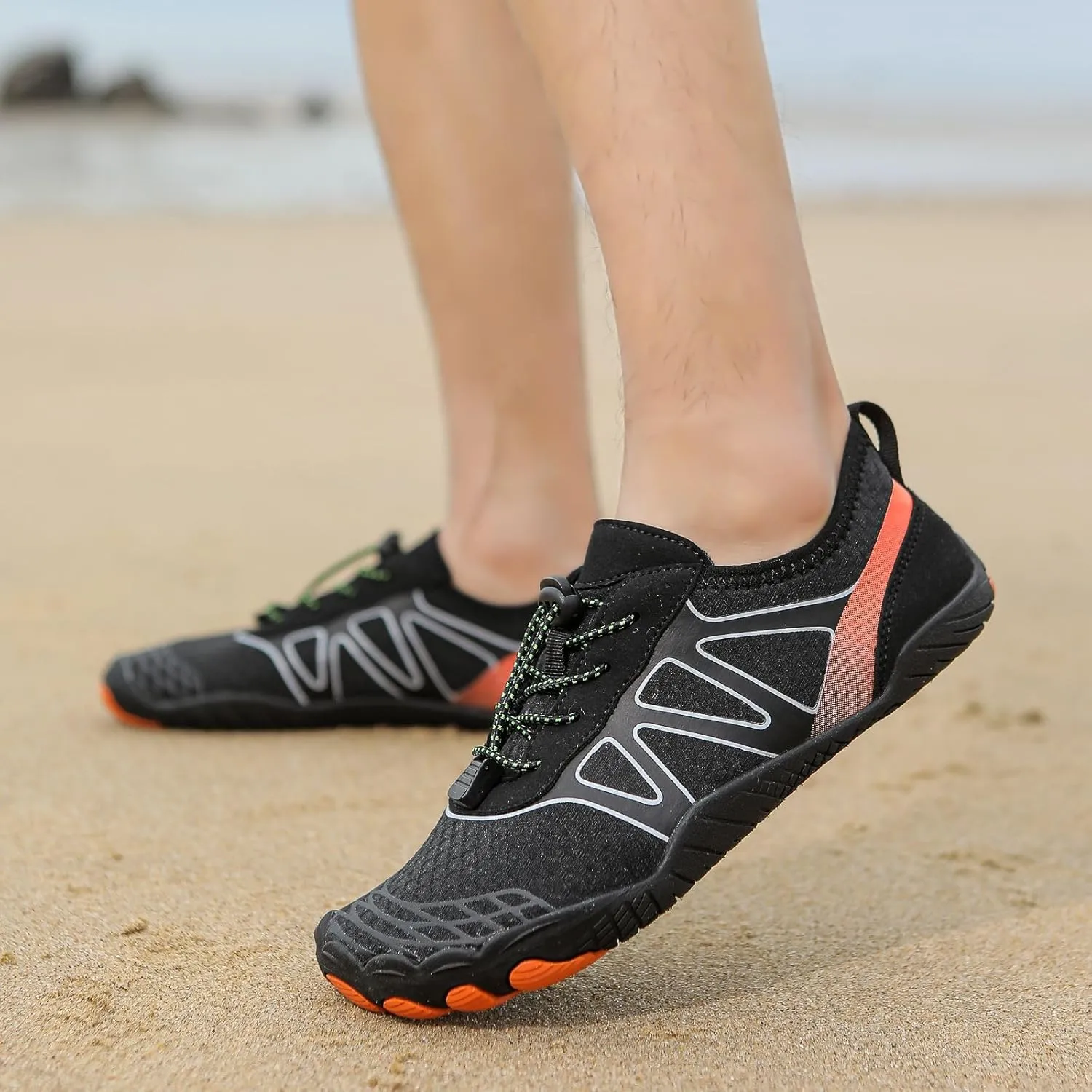 Barefoot Shoes Womens Mens Non-Slip Water Shoes Quick-Dry Aqua Socks Swim Beach Shoes Wide Toe Zero Drop Lightweight Minimalist Shoes Unisex for Spring Summer