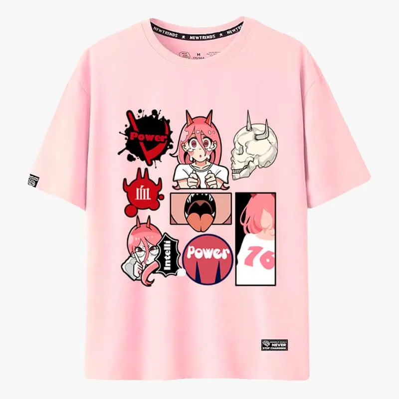 benpaolv Stylized Cartooncore Chainsaw Man T-Shirt
