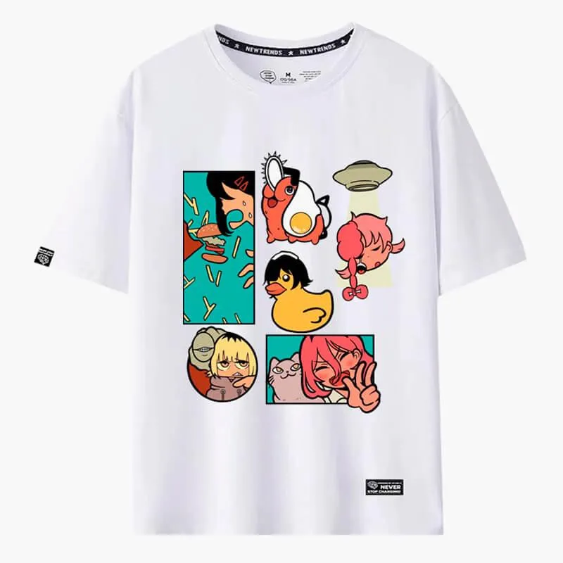 benpaolv Stylized Cartooncore Chainsaw Man T-Shirt
