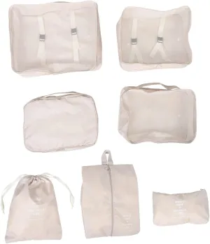 BESTYASH Suitcase Packing Cubes Set 7 Pcs Travel Organizer Compression Bags Laundry Bag Electronics Luggage Dividers Suitcase Pouches Easy Packing