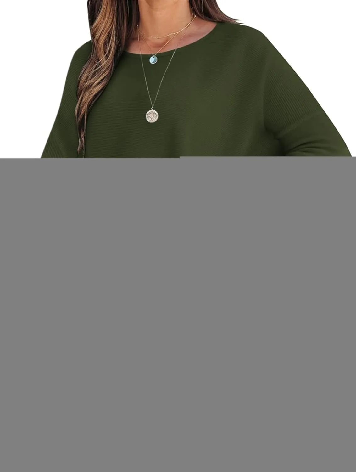 Boat Neck Sweaters for Women Batwing Long Sleeve Fall Oversized Ribbed Knit Pullover Baggy Jumper Tunic Tops