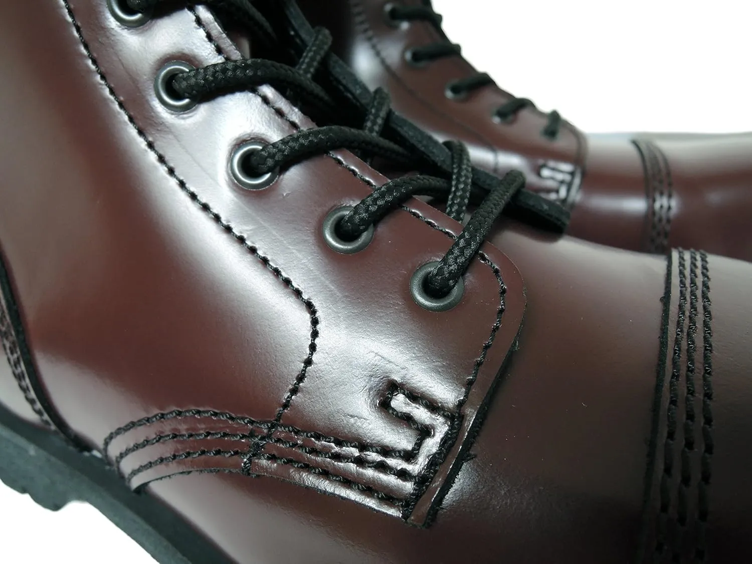 Boots & Braces England Mens 20 Eye Oxblood Steel Toe Rangers