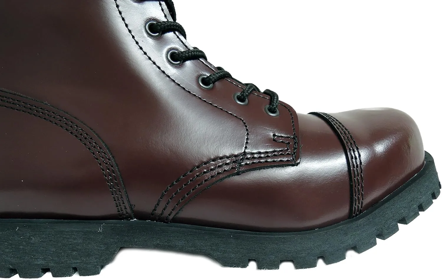 Boots & Braces England Mens 20 Eye Oxblood Steel Toe Rangers