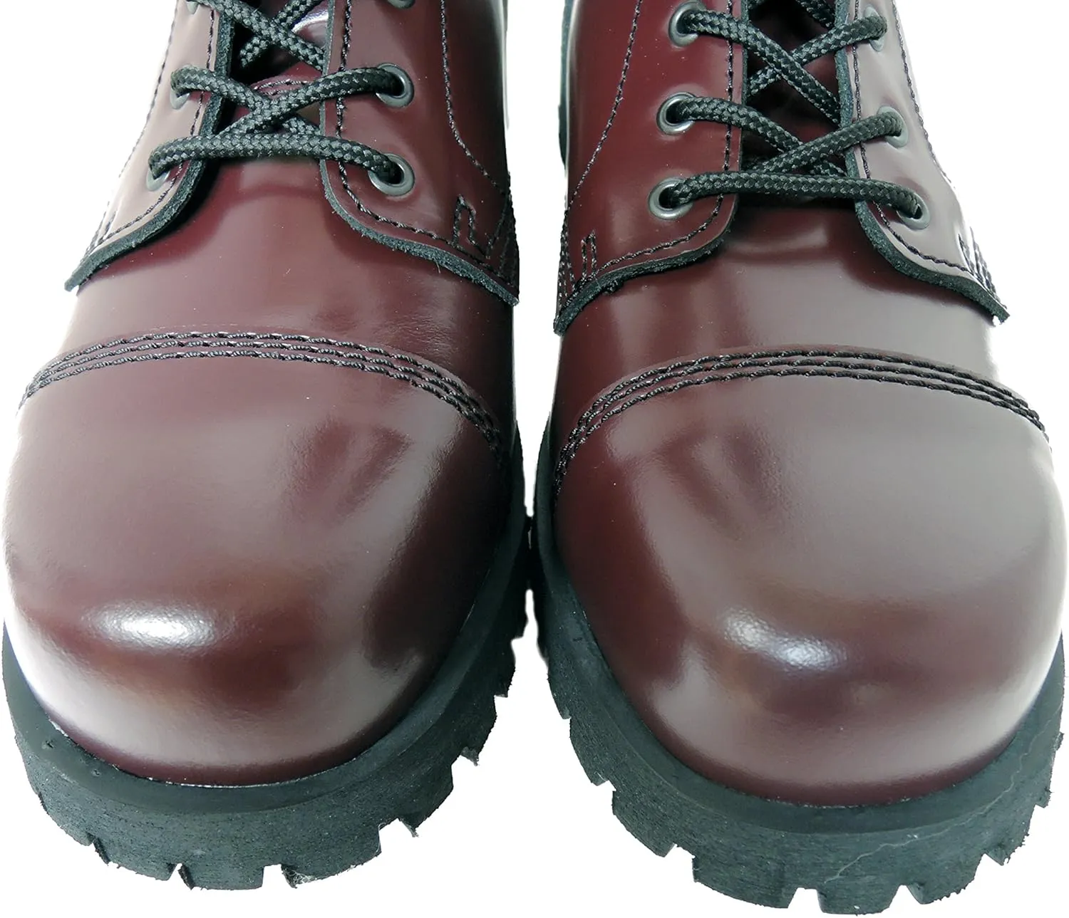 Boots & Braces England Mens 20 Eye Oxblood Steel Toe Rangers