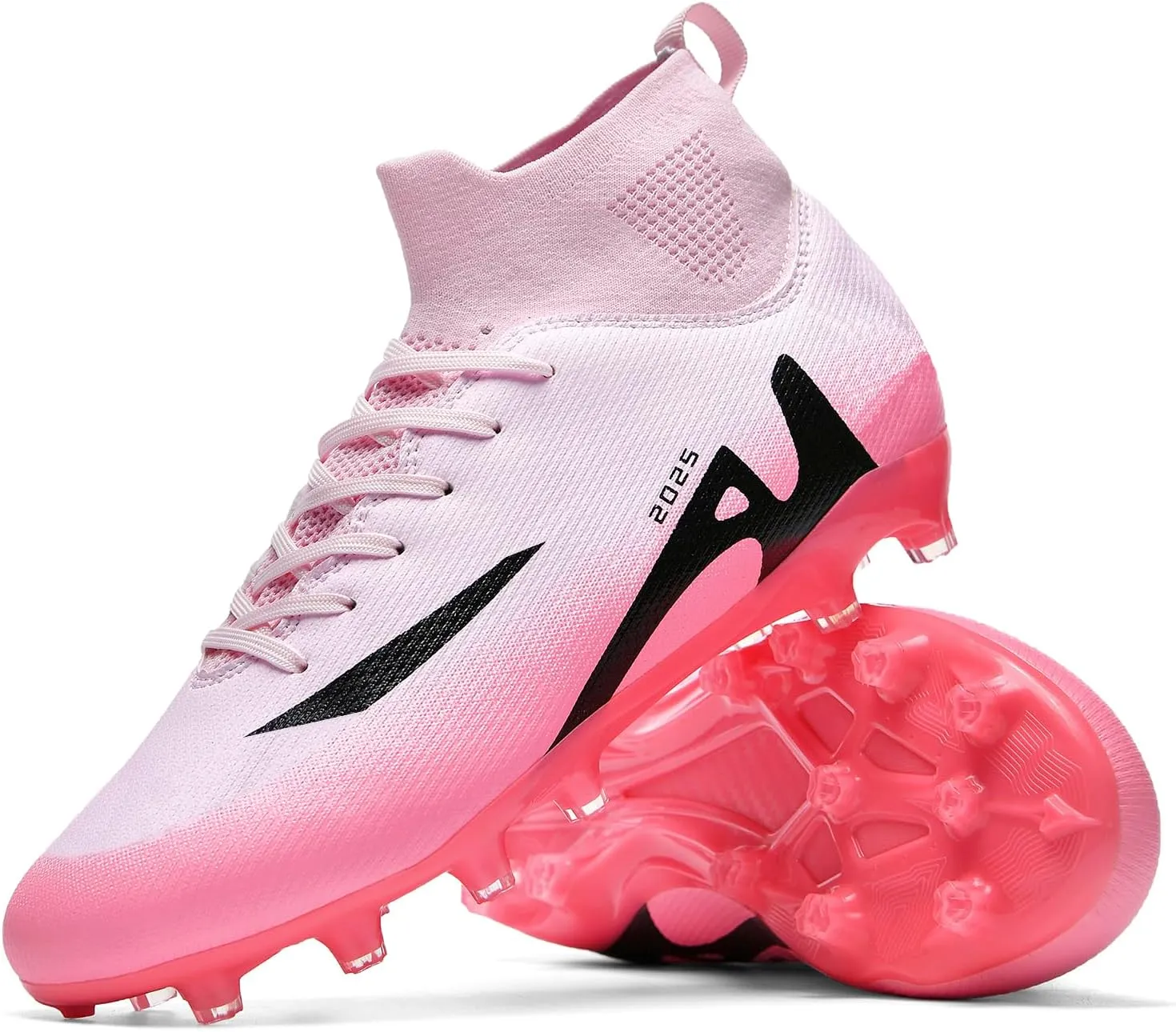 Boys' and Girls' Soccer Shoes TF Training Shoe Breathable, Anti Slip, Lightweight Sports Cleats for Boys and Girls' Football Suitable for Artificial Grass