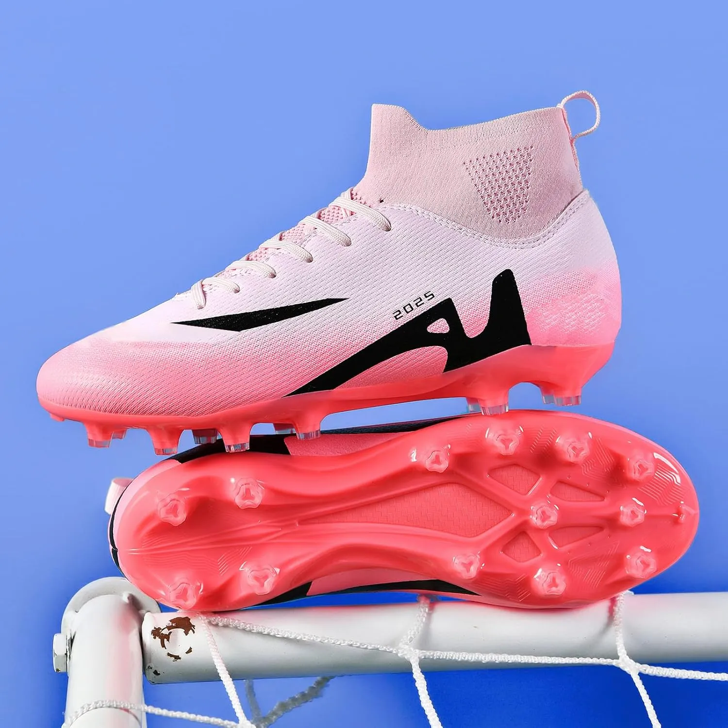 Boys' and Girls' Soccer Shoes TF Training Shoe Breathable, Anti Slip, Lightweight Sports Cleats for Boys and Girls' Football Suitable for Artificial Grass