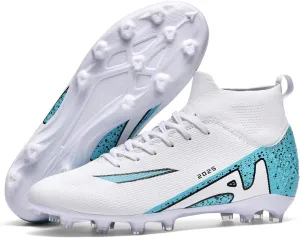 Boys' and Girls' Soccer Shoes TF Training Shoe Breathable, Anti Slip, Lightweight Sports Cleats for Boys and Girls' Football Suitable for Artificial Grass