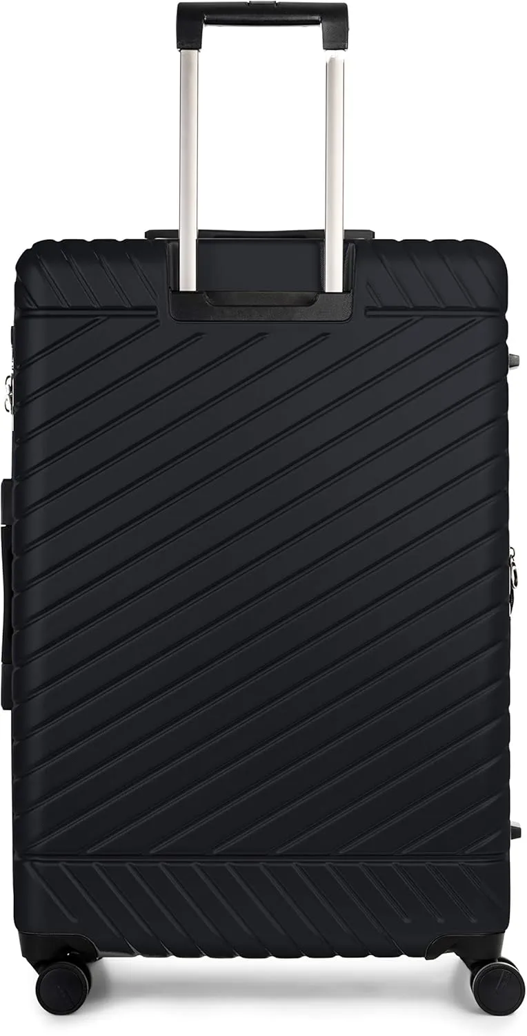 Bugatti Oslo Collection 3 Piece Hard Shell Luggage Set, Polycarbonate Expandable Suitcases with 360-Degree Spinner Wheels, 20 Inch Carry On, 24 Inch Mid-size, 28 Inch Large Bags, Navy