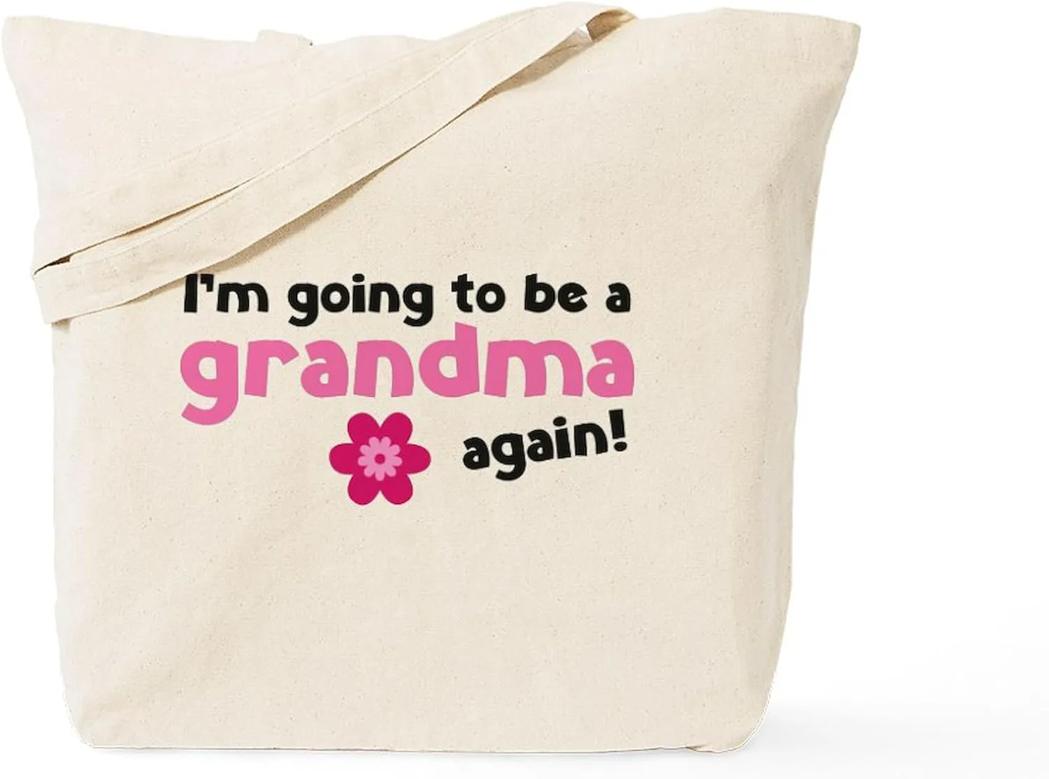 CafePress I'm Going To Be A Grandma Again Tote Bag Natural Canvas Tote Bag, Reusable Shopping Bag