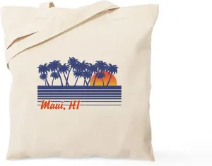 CafePress Maui Hawaii Tote Bag Reusable Natural Beige Canvas Shopping Bag