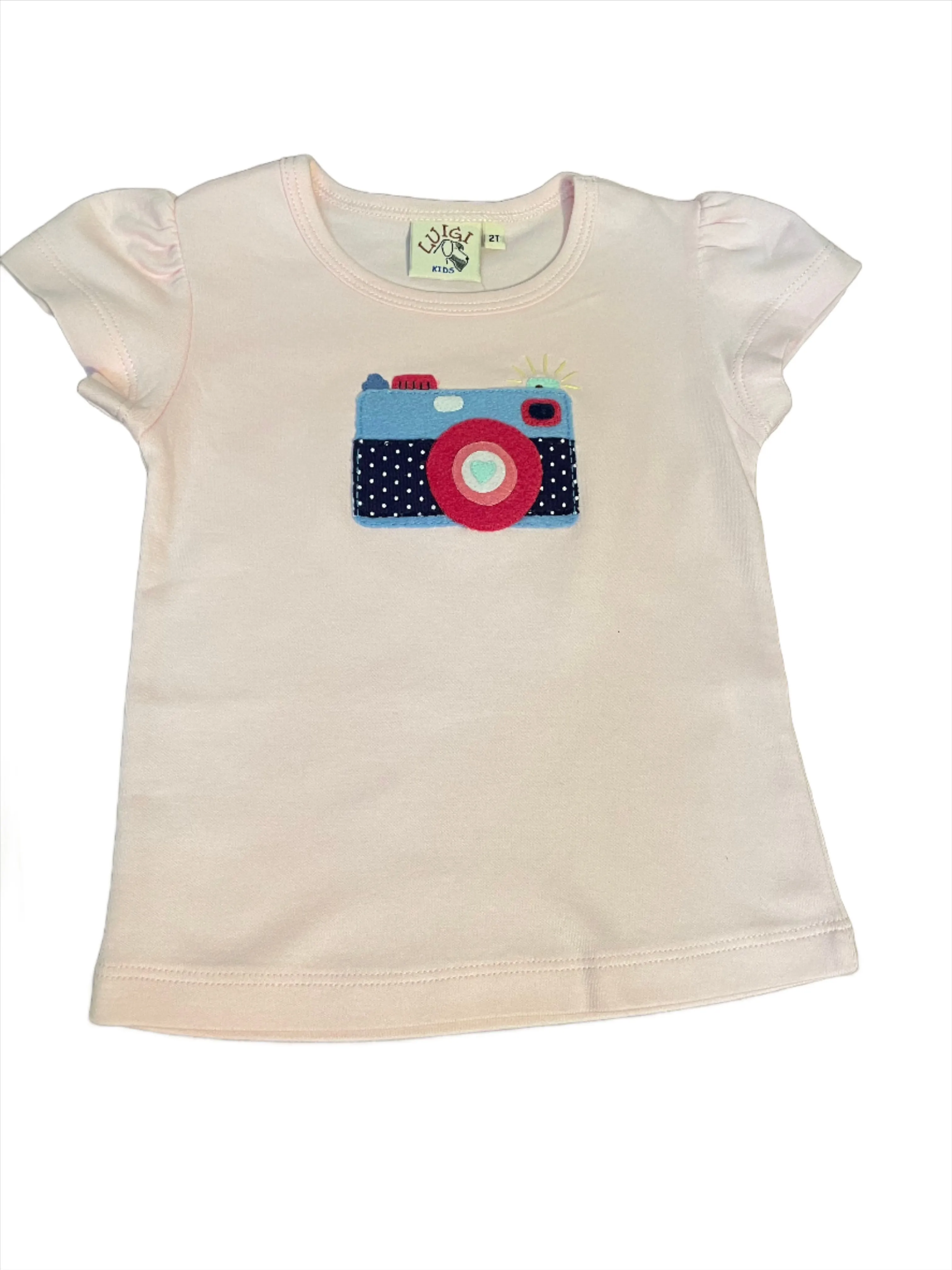 Camera Applique Cap Sleeve Tee