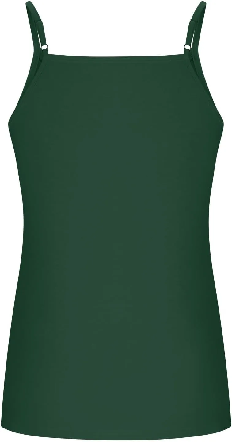 Cami Tank Tops for Women Swing Flowy Spaghetti Strap Tanks Button Down Sleeveless Trending T-Shirts Blouses Tees