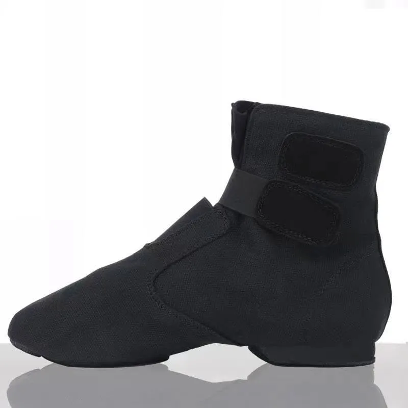 Canvas Jazz Shoes for Women Slip-on Jazz Dancing Boots with Elastic