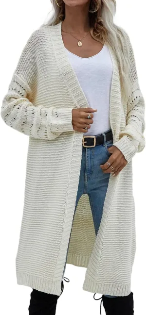 Cardigan Sweaters for Women Long Sleeve Open Cardigan Knit Chunky Cardigan Sweaters Coat