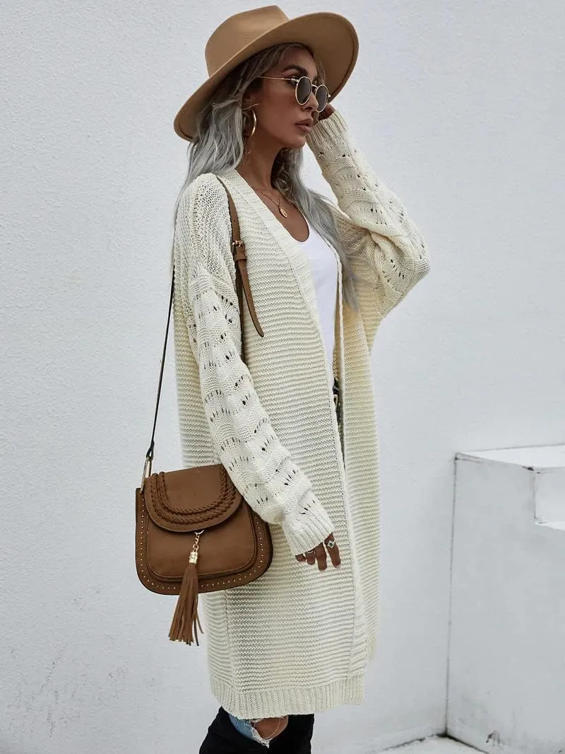 Cardigan Sweaters for Women Long Sleeve Open Cardigan Knit Chunky Cardigan Sweaters Coat