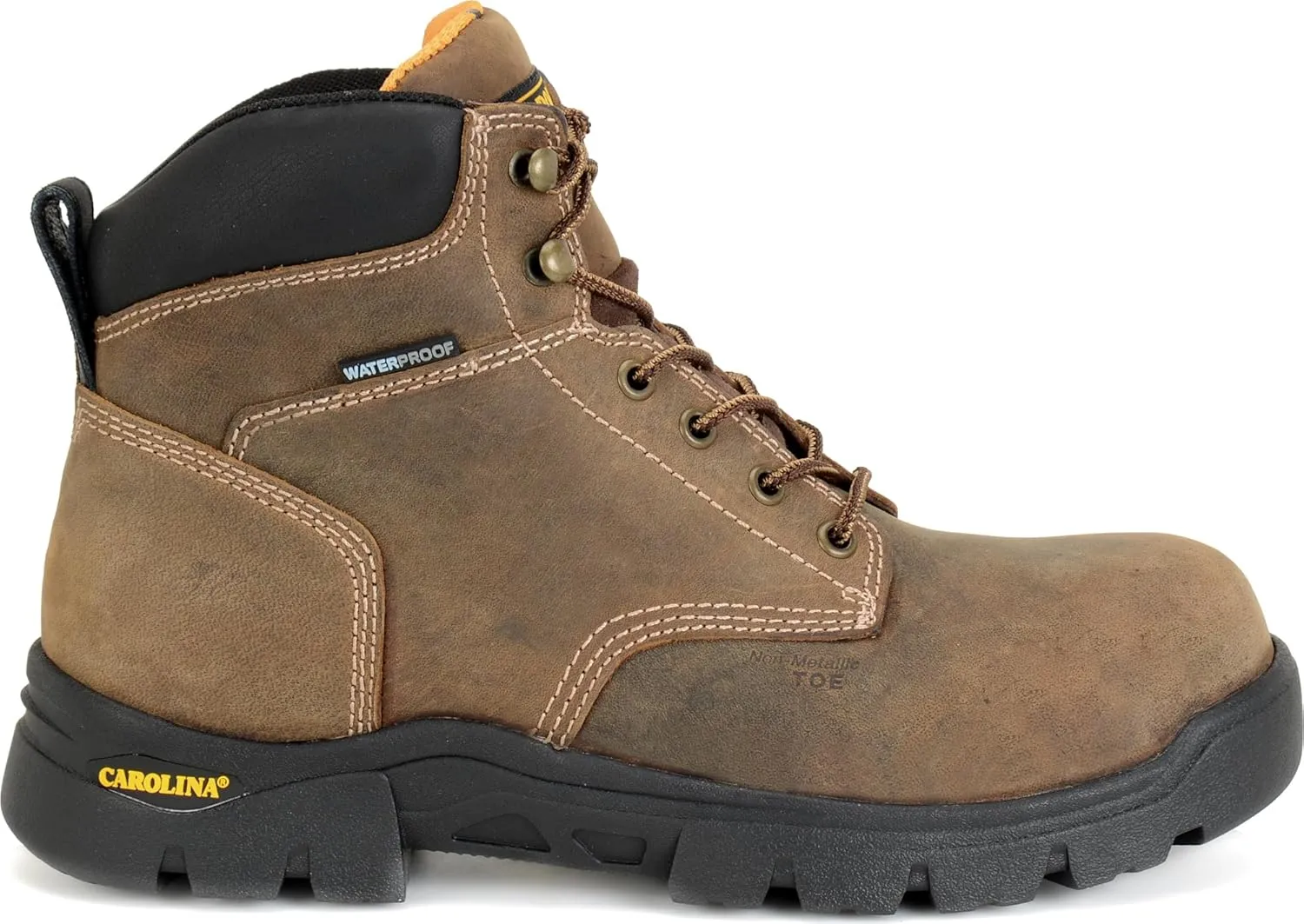 Carolina Circuit 6" Composite Toe Waterproof Work Boots for Men - Leather Upper with EVA Footbed and Oil- & Slip-Resistant Rubber Outsole, EH-Rated