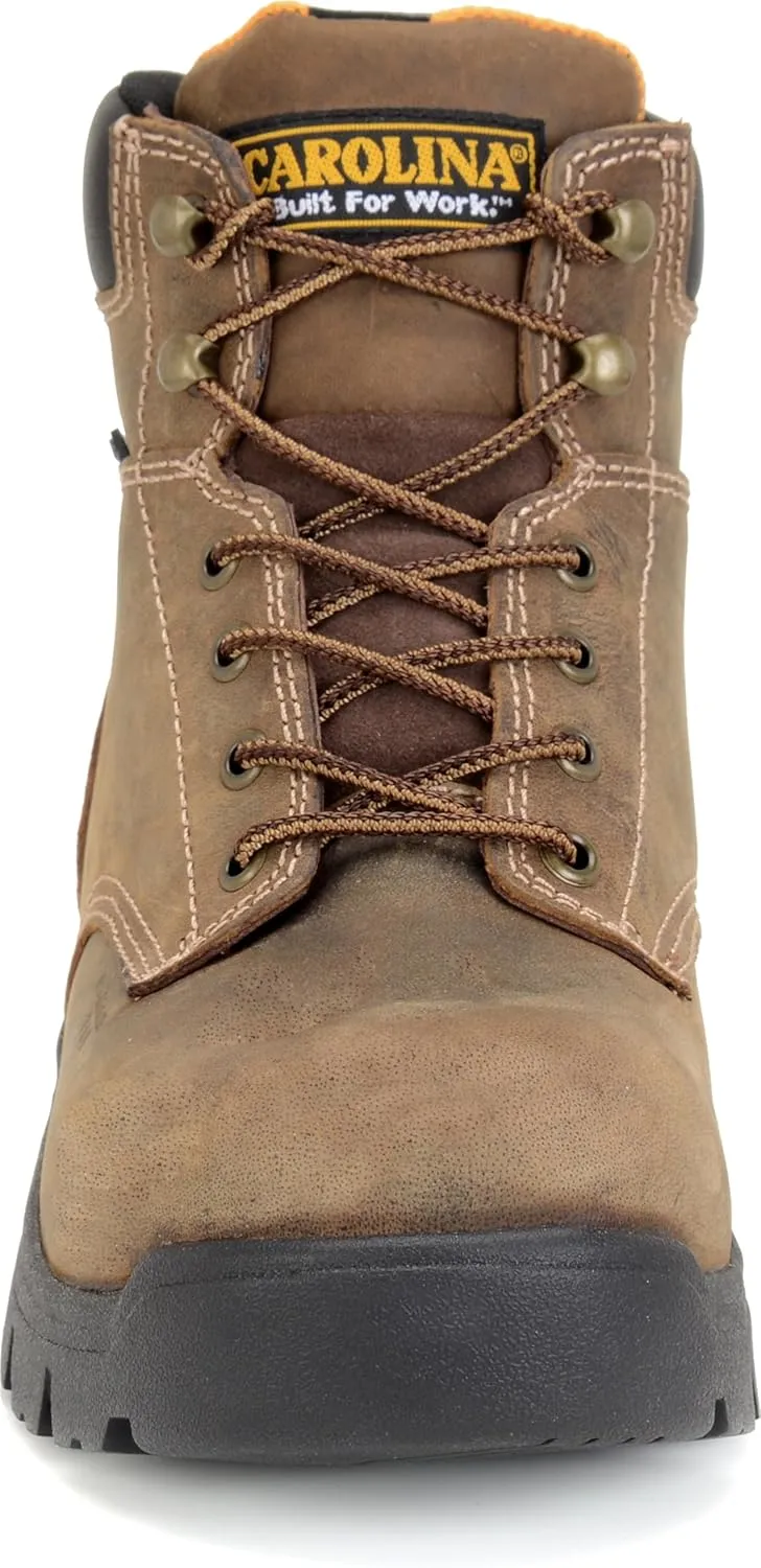 Carolina Circuit 6" Composite Toe Waterproof Work Boots for Men - Leather Upper with EVA Footbed and Oil- & Slip-Resistant Rubber Outsole, EH-Rated