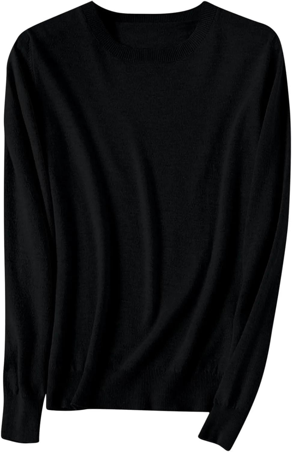 Cashmere Sweaters for Women Long Sleeve Loose Pullover Tops Soft Warm Cozy Lightweight Casual Wool Knit Sweater