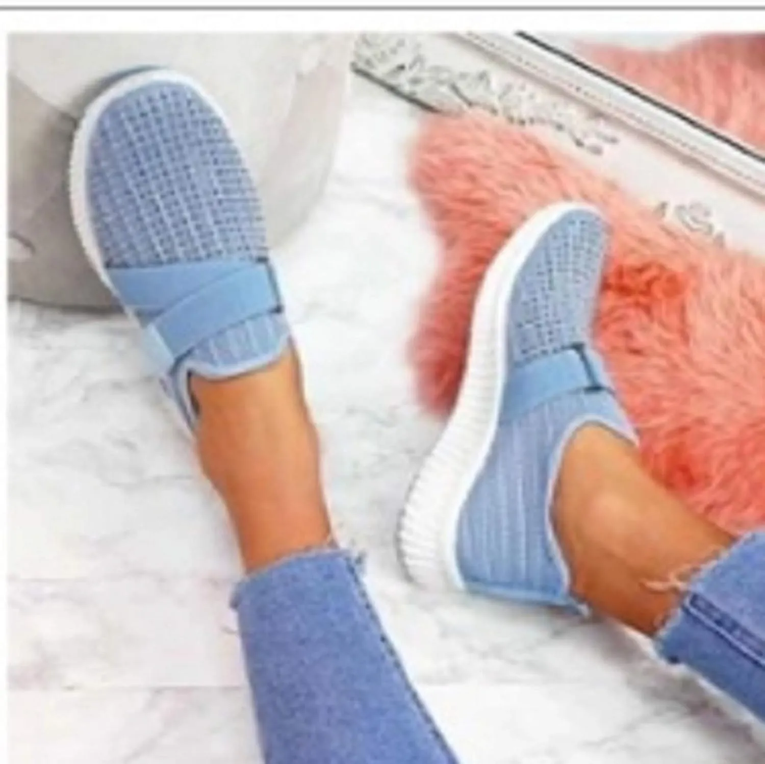 Cathalem Gym Shoes for Women Workout Memory Foam Walking Shoes Running Classic Slip On Athletic Tennis Sneakers