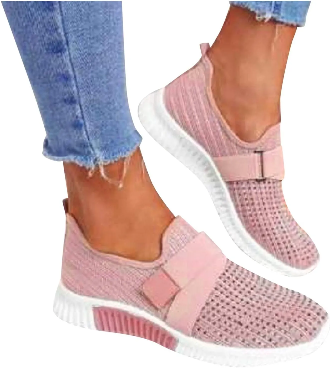 Cathalem Gym Shoes for Women Workout Memory Foam Walking Shoes Running Classic Slip On Athletic Tennis Sneakers