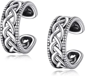Celtic Knot Huggie Earrings Sterling Silver Star of David/Dachshund/Turtle Small Hoop Earrings Celtic Jewelry Gifts for Women