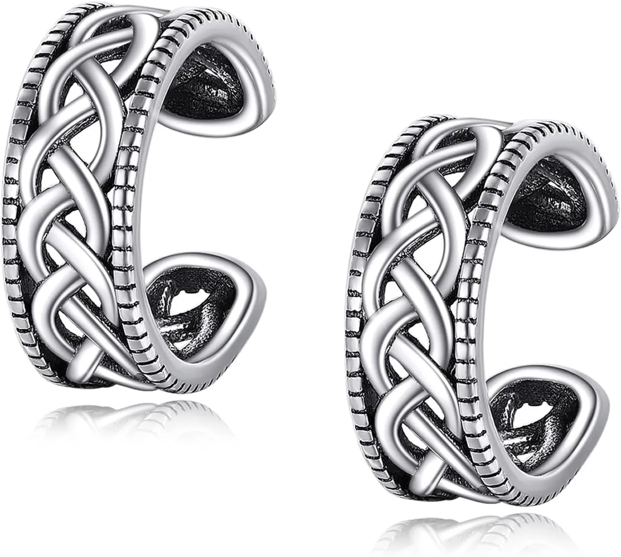 Celtic Knot Huggie Earrings Sterling Silver Star of David/Dachshund/Turtle Small Hoop Earrings Celtic Jewelry Gifts for Women